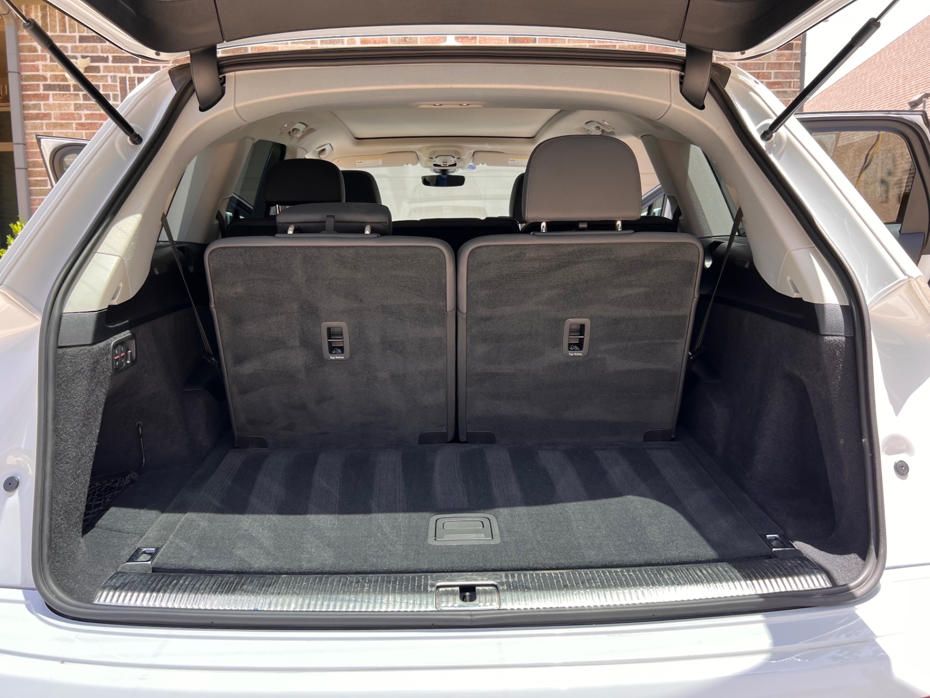 Audi Q7 trunk vacuumed and detailed